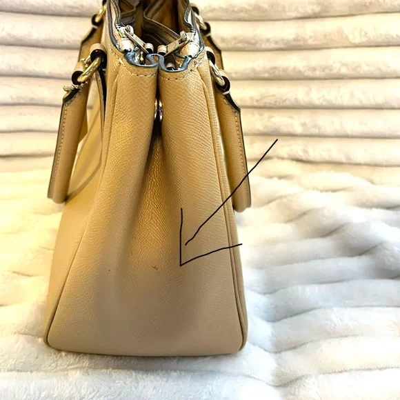 Coach Surrey Leather Satchel in Camel/Tan - Picture 7 of 8